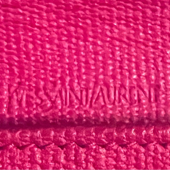 YVES SAINT LAURENT Y Ligne Calfskin Long Wallet in Red - Picture 14 of 15